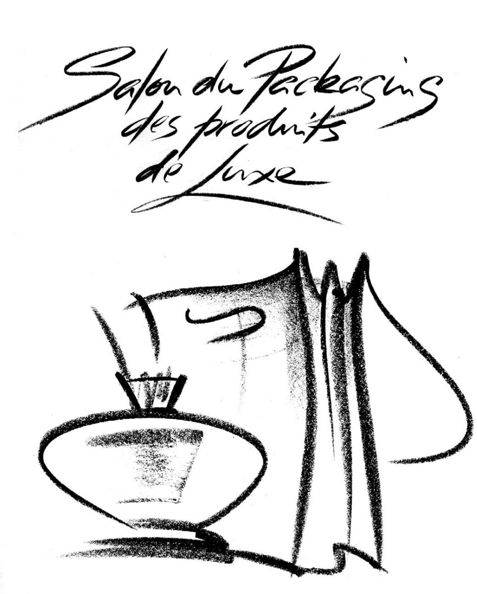 Affiche et annonce presse Salon du Packaging des produits de luxe, Monaco.