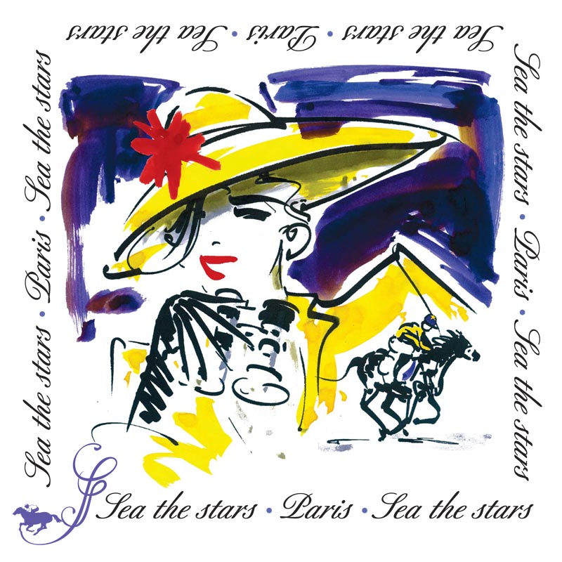 Carré de soie cheval "See the stars", Paris.