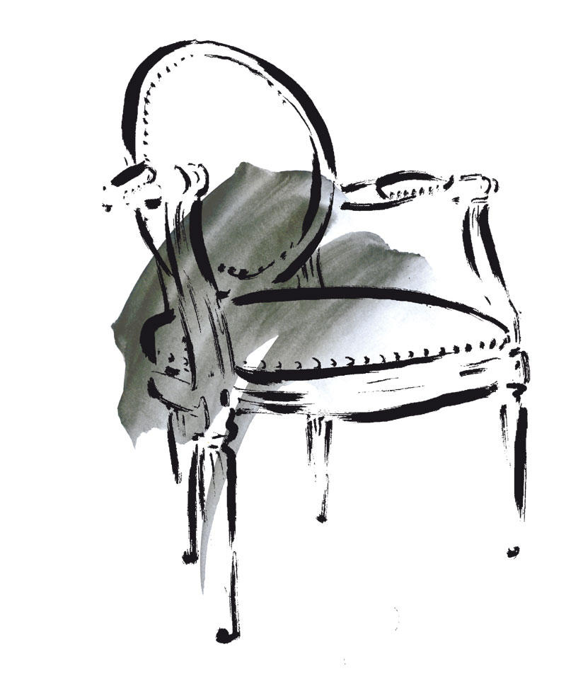 Chaise Dior. Magazine Hôtel La Réserve, Genève.