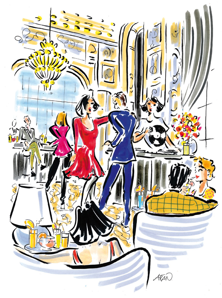 Illustration communication soirée Hôtel Crillon Paris.