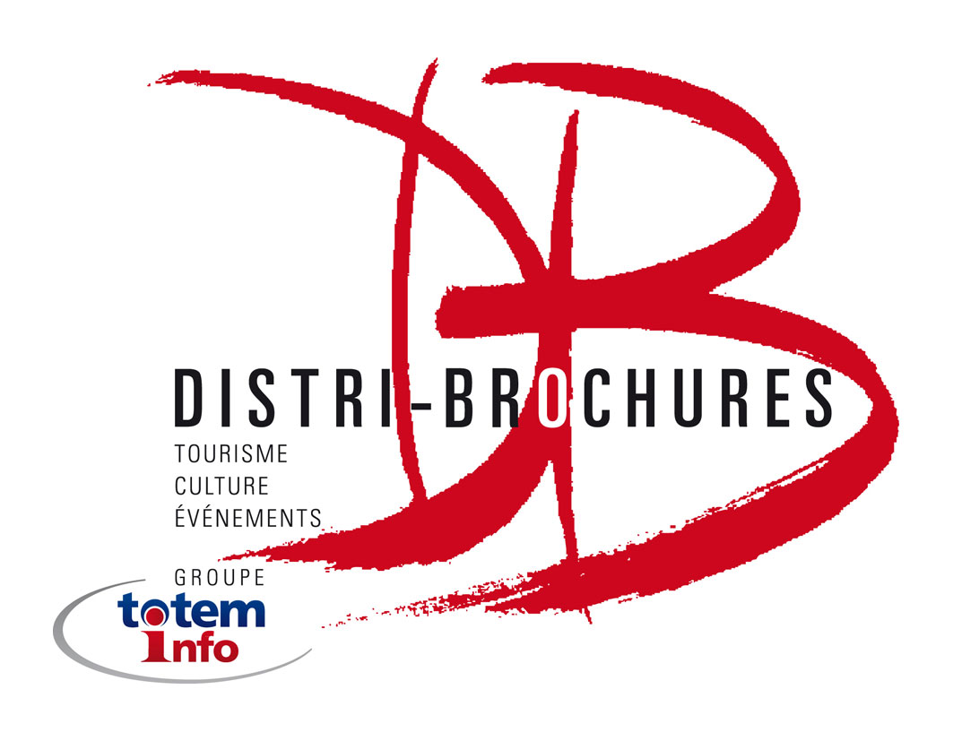 Logo Distri-Brochures. Entreprise de présentoirs brochures, Lyon.