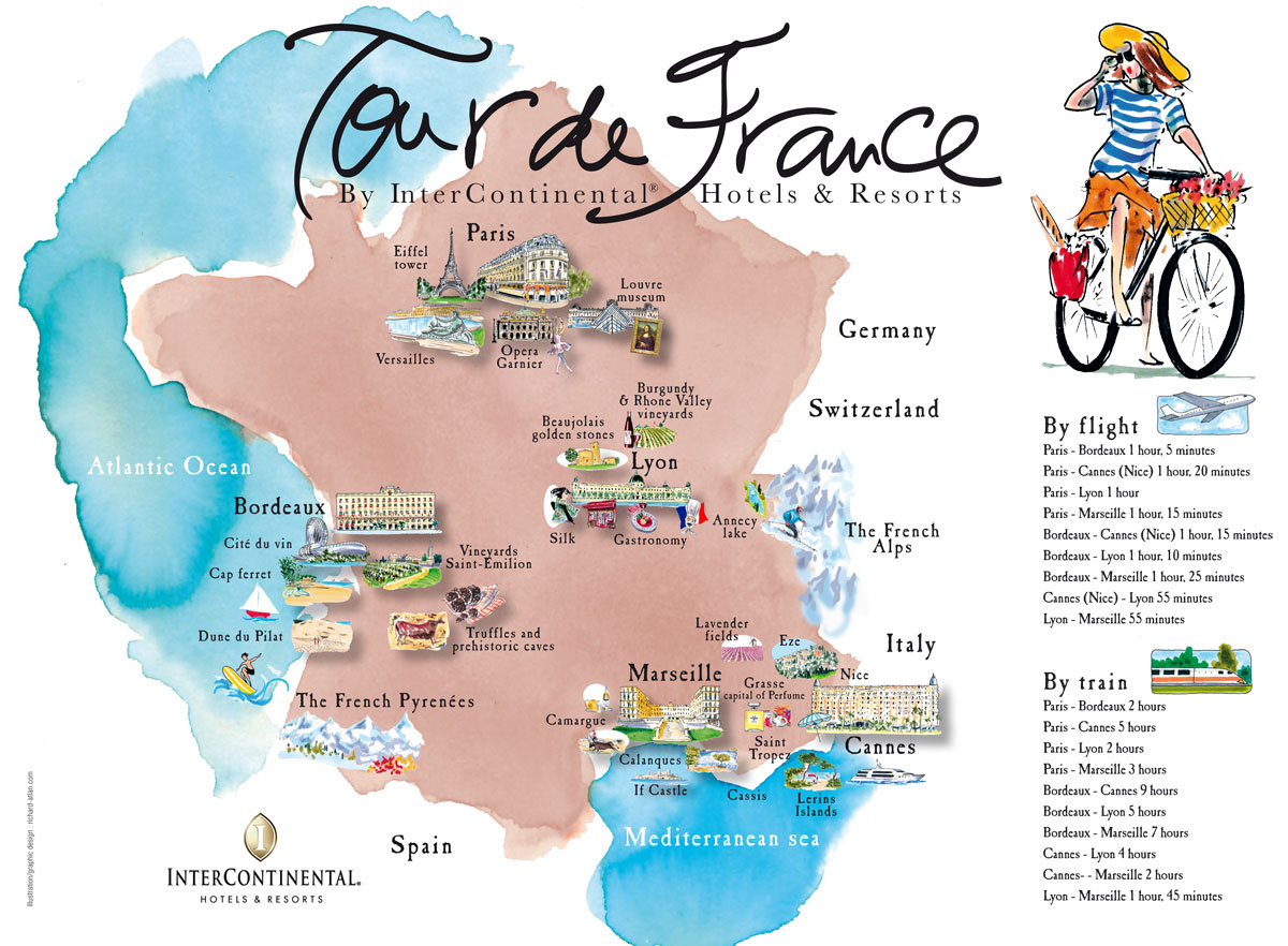 Tour de France, Hôtels Intercontinental France.