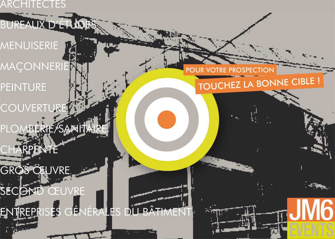 JM6 EVENTS. Plaquette pour fichiers BTP.