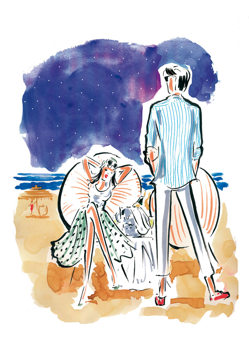 La plage. Communiqué de presse. Hôtel La Réserve, Ramatuelle.