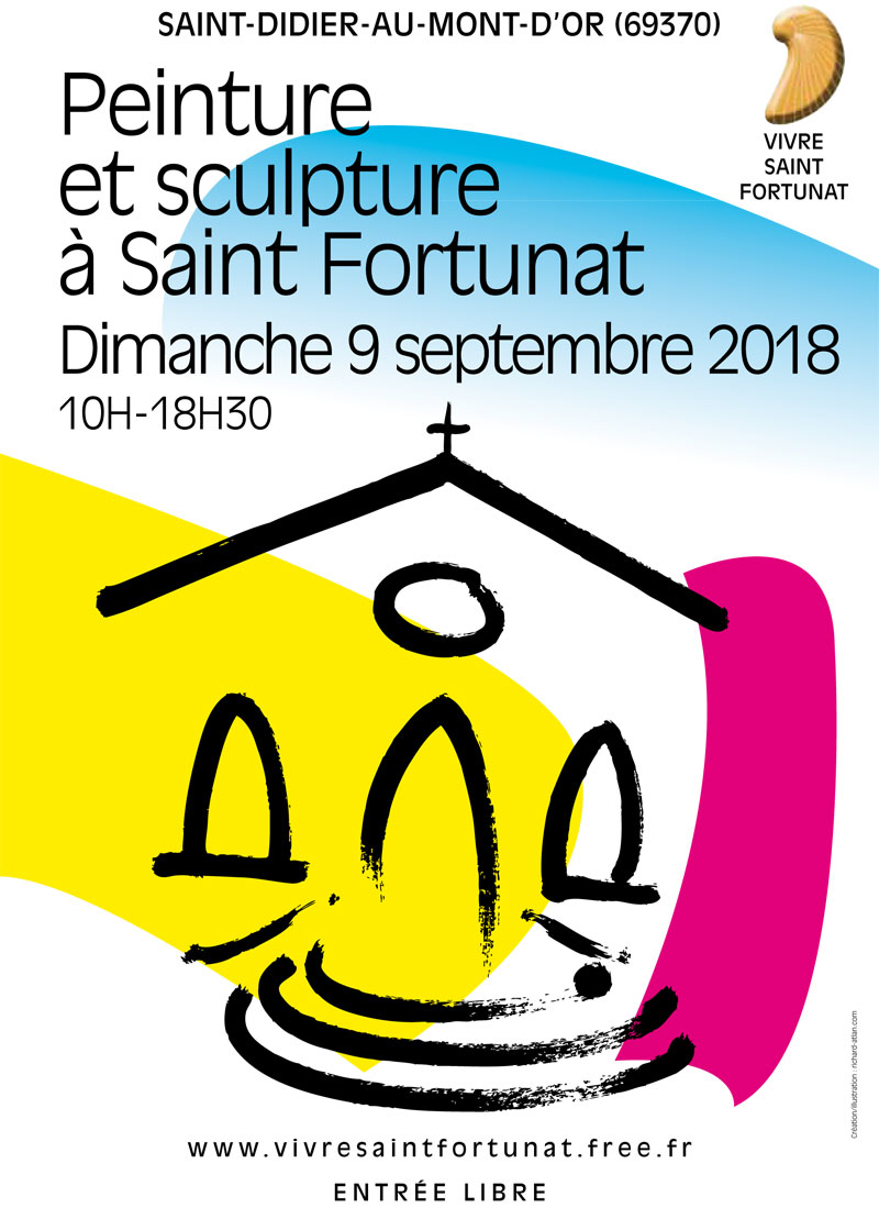 Affiche et logo Marché de l'Art Saint Fortunat.