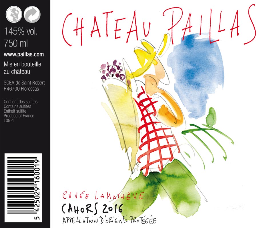 Etiquette cuvée Château-Paillas.